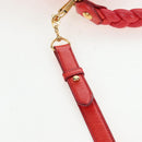 Miu Miu Hand Bag Leather 2way Red Gold Tone Auth 167603V-15