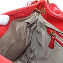 Miu Miu Hand Bag Leather 2way Red Gold Tone Auth 167603V-30