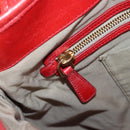 Miu Miu Hand Bag Leather 2way Red Gold Tone Auth 167603V-32