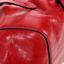 Miu Miu Hand Bag Leather 2way Red Silver Auth 167604SM-20