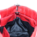 Miu Miu Hand Bag Leather 2way Red Silver Auth 167604SM-25