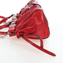 Miu Miu Hand Bag Leather 2way Red Silver Auth 167604SM-3