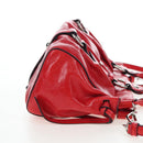 Miu Miu Hand Bag Leather 2way Red Silver Auth 167604SM-4