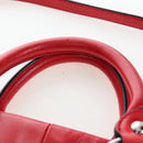 Miu Miu Hand Bag Leather 2way Red Silver Auth 167604SM-15