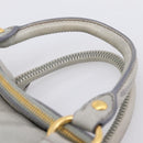 Miu Miu Hand Bag Leather 2way Gray Gold Tone Auth 167606M-15
