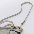 Miu Miu Hand Bag Leather 2way Gray Gold Tone Auth 167606M-16