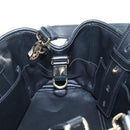 PRADA Hand Bag Leather 2way Black Gold Tone Auth 167607SM-26