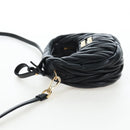 Miu Miu Matelasse Hobo Hand Bag Leather 2way Black Gold Tone Auth 167609SAM-3
