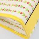 GUCCI Higuchi Yoko Tote Bag Cotton Yellow 605613 Auth 167610SAM-13