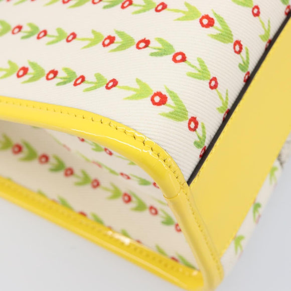 GUCCI Higuchi Yoko Tote Bag Cotton Yellow 605613 Auth 167610SAM