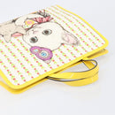GUCCI Higuchi Yoko Tote Bag Cotton Yellow 605613 Auth 167610SAM-6