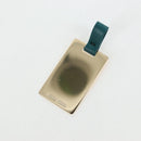 Miu Miu Matelasse Neck Mini Pouch Leather Green Gold Tone Auth 167613M-11