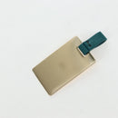Miu Miu Matelasse Neck Mini Pouch Leather Green Gold Tone Auth 167613M-27