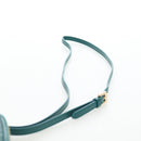 Miu Miu Matelasse Neck Mini Pouch Leather Green Gold Tone Auth 167613M-15