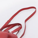 Miu Miu Hand Bag Leather 2way Red Silver Auth 167615M-15