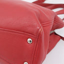 Miu Miu Hand Bag Leather 2way Red Silver Auth 167615M-16