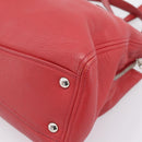 Miu Miu Hand Bag Leather 2way Red Silver Auth 167615M-18