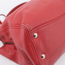 Miu Miu Hand Bag Leather 2way Red Silver Auth 167615M-19