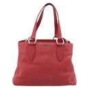 Miu Miu Hand Bag Leather 2way Red Silver Auth 167615M-13