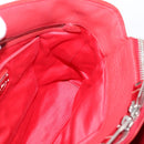 Miu Miu Hand Bag Leather 2way Red Silver Auth 167615M-22