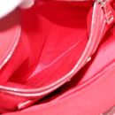 Miu Miu Hand Bag Leather 2way Red Silver Auth 167615M-25