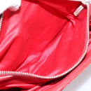 Miu Miu Hand Bag Leather 2way Red Silver Auth 167615M-28