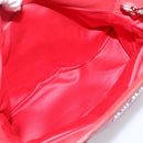 Miu Miu Hand Bag Leather 2way Red Silver Auth 167615M-29