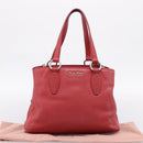 Miu Miu Hand Bag Leather 2way Red Silver Auth 167615M-12