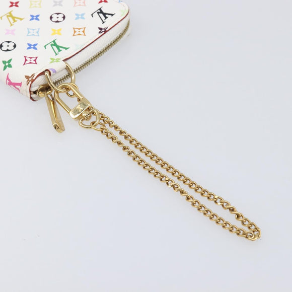 LOUIS VUITTON Monogram Multicolor Agenda Mini Zipper White R21046 Auth 167616V