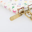 LOUIS VUITTON Monogram Multicolor Agenda Mini Zipper White R21046 Auth 167616V-18