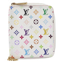 LOUIS VUITTON Monogram Multicolor Agenda Mini Zipper White R21046 Auth 167616V-13