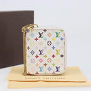LOUIS VUITTON Monogram Multicolor Agenda Mini Zipper White R21046 Auth 167616V-12