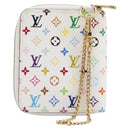 LOUIS VUITTON Monogram Multicolor Agenda Mini Zipper White R21046 Auth 167616V-2