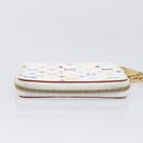 LOUIS VUITTON Monogram Multicolor Agenda Mini Zipper White R21046 Auth 167616V-3