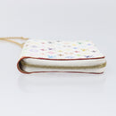 LOUIS VUITTON Monogram Multicolor Agenda Mini Zipper White R21046 Auth 167616V-6