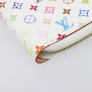 LOUIS VUITTON Monogram Multicolor Agenda Mini Zipper White R21046 Auth 167616V-15