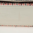 CHANEL Flap Pouch Chain Shoulder Bag Tweed Red Gold Tone CC Auth 167617SM-6