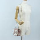 CHANEL Flap Pouch Chain Shoulder Bag Tweed Red Gold Tone CC Auth 167617SM-31