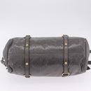 Miu Miu Hand Bag Leather 2way Gray Gold Tone Auth 167623M-7