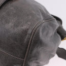 Miu Miu Hand Bag Leather 2way Gray Gold Tone Auth 167623M-19