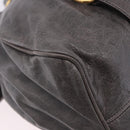 Miu Miu Hand Bag Leather 2way Gray Gold Tone Auth 167623M-20