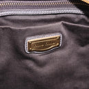 Miu Miu Hand Bag Leather 2way Gray Gold Tone Auth 167623M-29