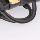 Miu Miu Hand Bag Leather 2way Gray Gold Tone Auth 167623M-8
