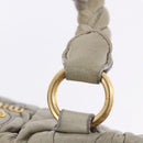 Miu Miu Matelasse Hand Bag Leather 2way Beige Gold Tone Auth 167625V-17