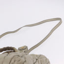 Miu Miu Matelasse Hand Bag Leather 2way Beige Gold Tone Auth 167625V-19