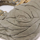 Miu Miu Matelasse Hand Bag Leather 2way Beige Gold Tone Auth 167625V-20