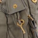 Miu Miu Matelasse Hand Bag Leather 2way Beige Gold Tone Auth 167625V-28