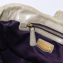 Miu Miu Matelasse Hand Bag Leather 2way Beige Gold Tone Auth 167625V-33