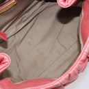 Miu Miu Matelasse Hand Bag Leather 2way Pink Gold Tone Auth 167626M-10