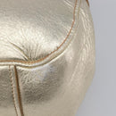 Miu Miu Hand Bag Leather Champagne Gold Gold Tone Auth 167627V-14